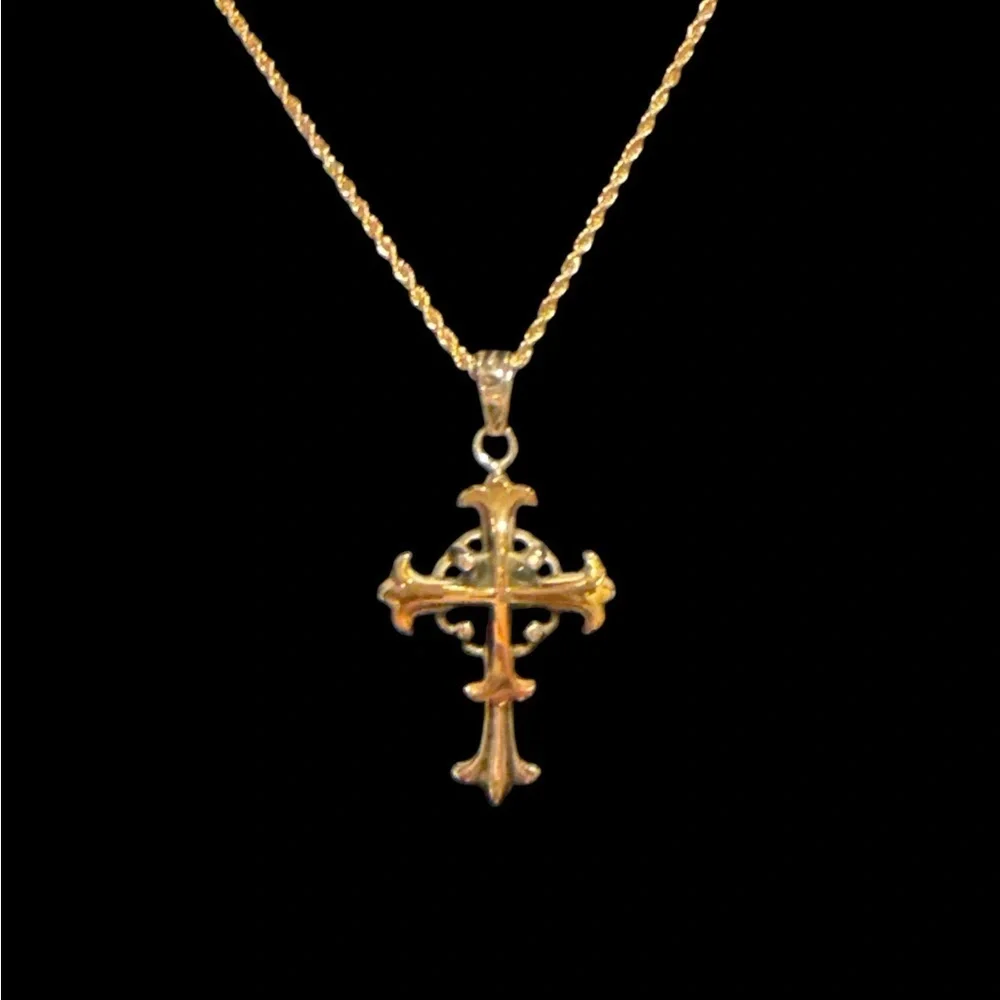 N/A gold cross outfit